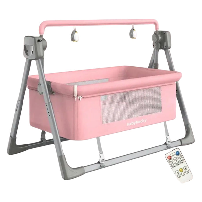 Portable Electric Bassinet with 5 Shaking Modes