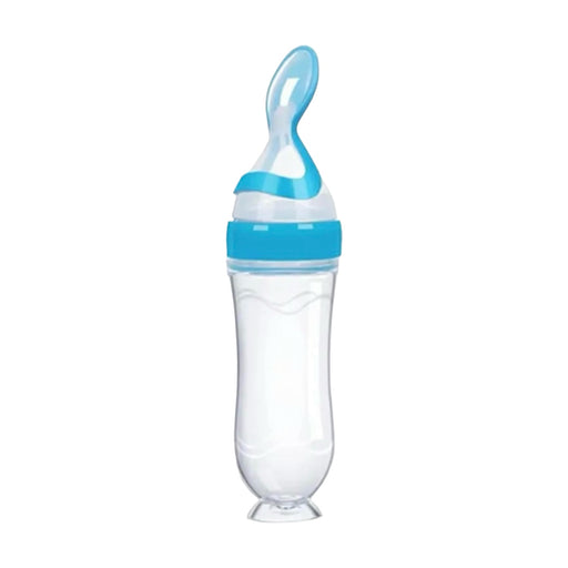 Silicone Baby Bottle With Squeeze Spoon